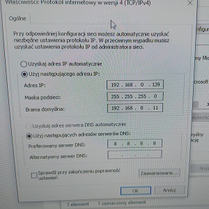 Ustawienie adresu IP w Windows