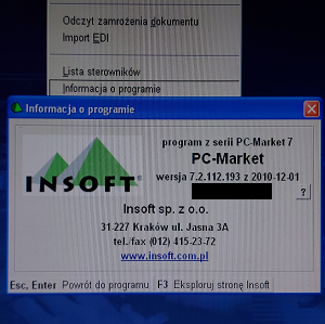 Oprogramowanie Insoft dla sklepu