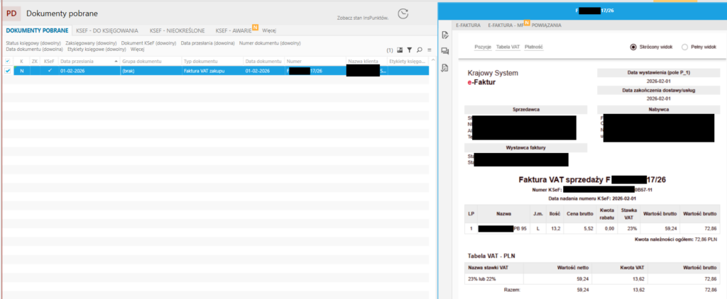 Odbiór faktur KSeF w Rewizor nexo